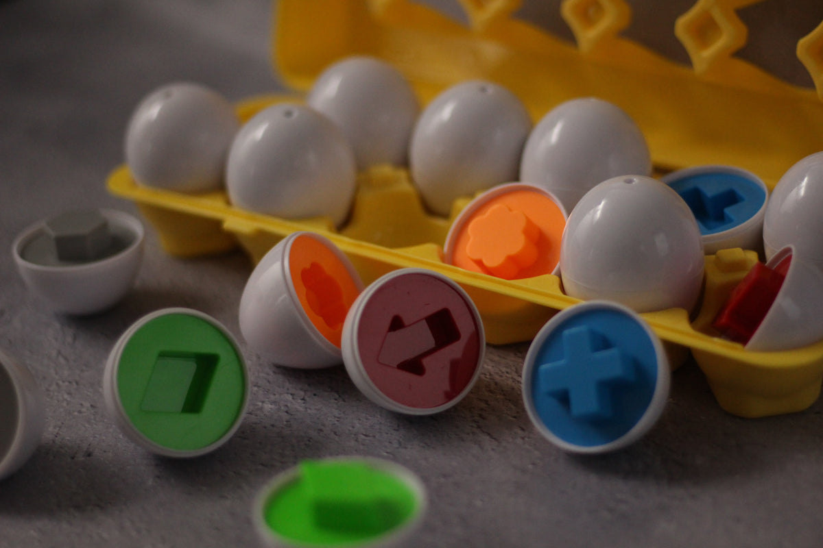 skoolzy】Toddler Toy Eggs Shapes Puzzles For 2 3 Year Olds